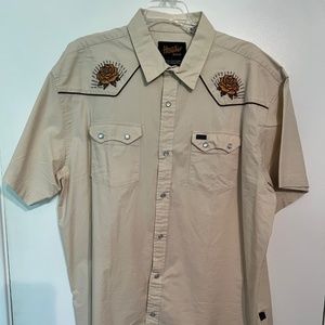 Howler Brothers gaucho snap shirt 2022 ACL Fest Yellow Rose edition